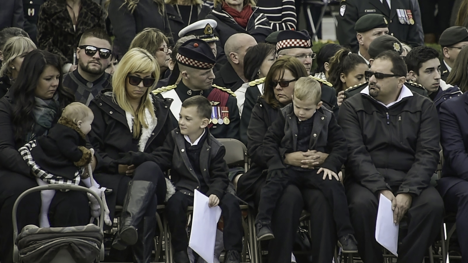 Members of the Cirillo family attend the Commemoration of the events of October 2014 ceremony in Ottawa, Ontario on October 22, 2015. Photo: Corporal Brett White-Finkle, Canadian Forces Combat Camera IS20-2015-0003-002