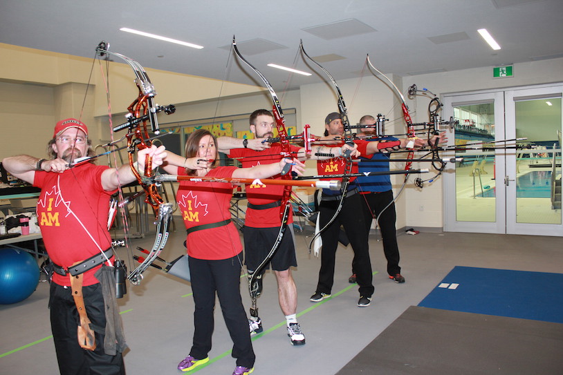 Team Canada archery members practicing during the training camp held in Toronto back in March.