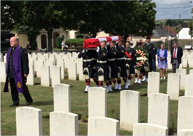 The burial of Sergeant Shaughnessy- Photo Courtesy of DND